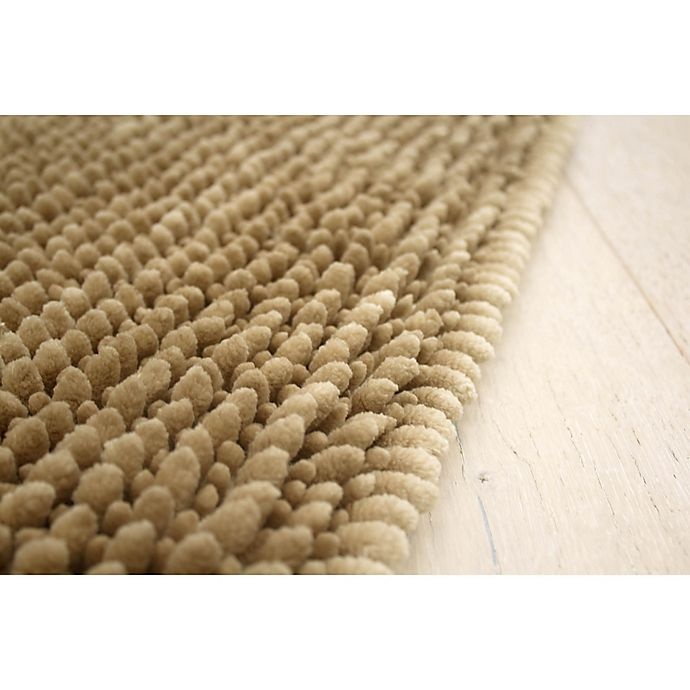 slide 3 of 4, Laura Ashley Butter Chenille Bath Rug - Linen, 20 in x 34 in