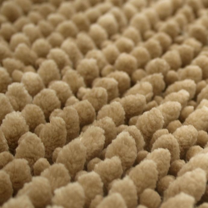 slide 4 of 4, Laura Ashley Butter Chenille Bath Rug - Linen, 20 in x 34 in