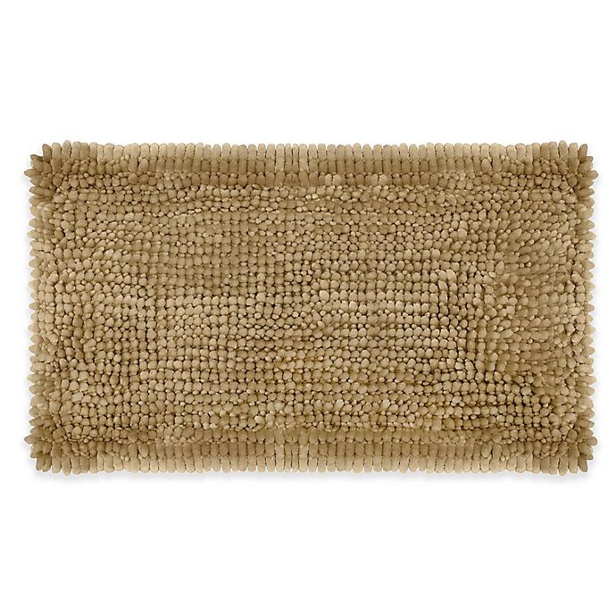 slide 1 of 4, Laura Ashley Butter Chenille Bath Rug - Linen, 20 in x 34 in