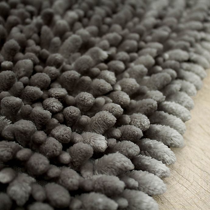 slide 4 of 5, Laura Ashley Butter Chenille Bath Rug - Charcoal, 17 in x 24 in