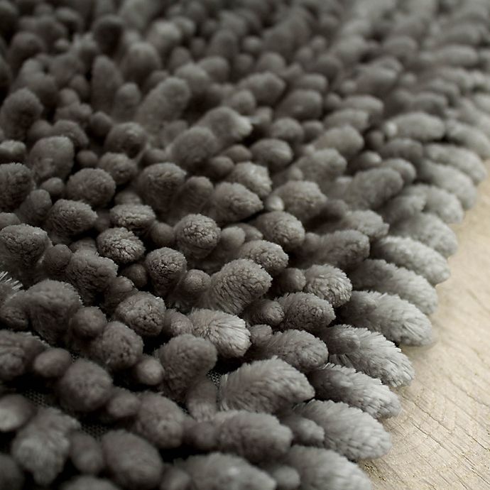 slide 4 of 5, Laura Ashley Butter Chenille Bath Rug - Charcoal, 20 in x 34 in