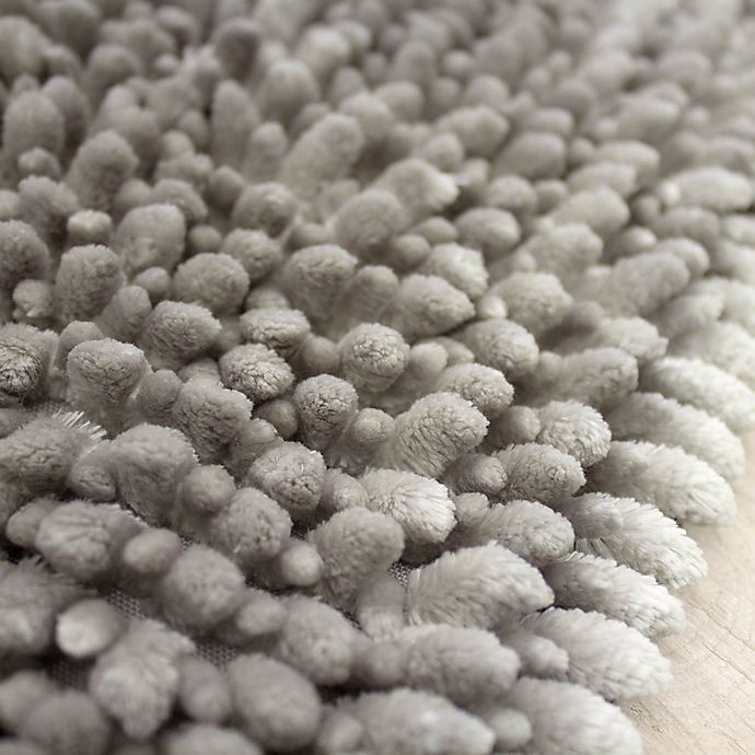 slide 4 of 5, Laura Ashley Butter Chenille Bath Rug - Light Grey, 27 in x 45 in