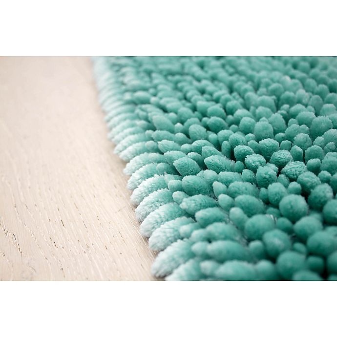 slide 4 of 5, Laura Ashley Butter Chenille Bath Rug - Aqua, 27 in x 45 in