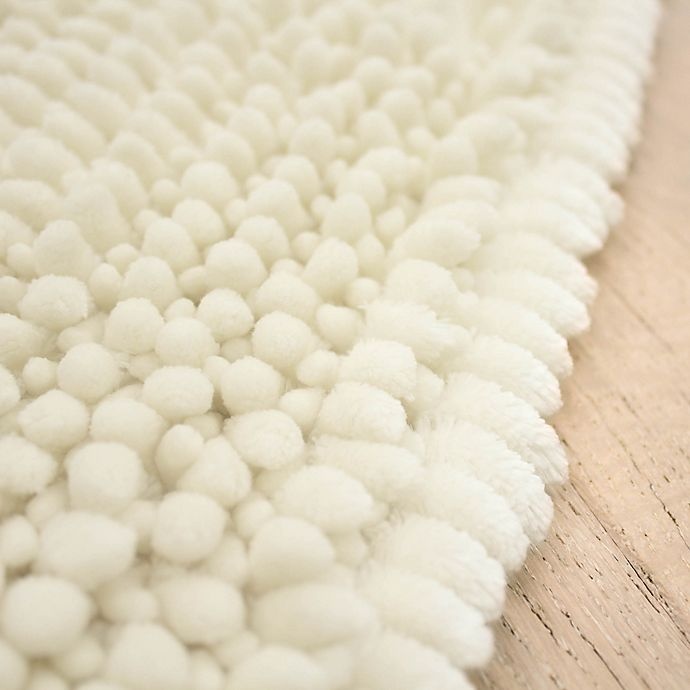 slide 3 of 5, Laura Ashley Butter Chenille Bath Rug - Ivory, 27 in x 45 in