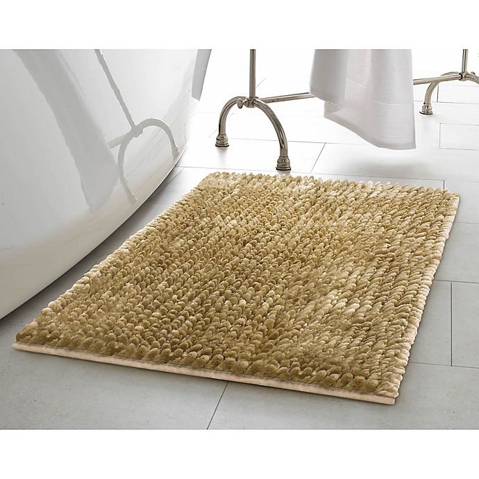 slide 2 of 5, Laura Ashley Butter Chenille Bath Rug - Linen, 27 in x 45 in