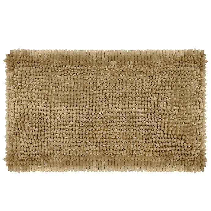 slide 1 of 5, Laura Ashley Butter Chenille Bath Rug - Linen, 27 in x 45 in