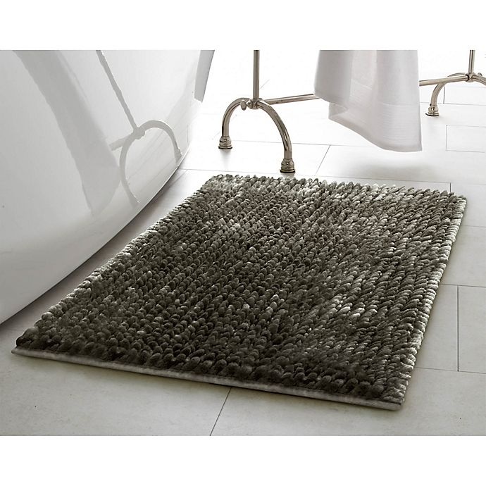 slide 2 of 4, Laura Ashley Jean Pierre Mega Butter Chenille Bath Rug - Charcoal, 17 in x 24 in