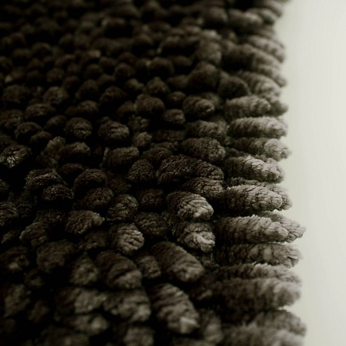 slide 3 of 4, Laura Ashley Jean Pierre Mega Butter Chenille Bath Rug - Charcoal, 17 in x 24 in