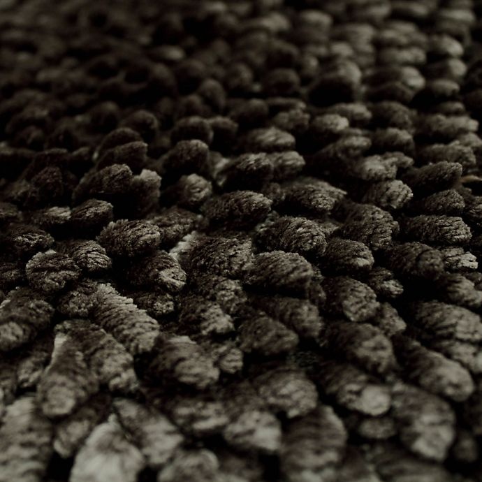 slide 4 of 4, Laura Ashley Jean Pierre Mega Butter Chenille Bath Rug - Charcoal, 17 in x 24 in