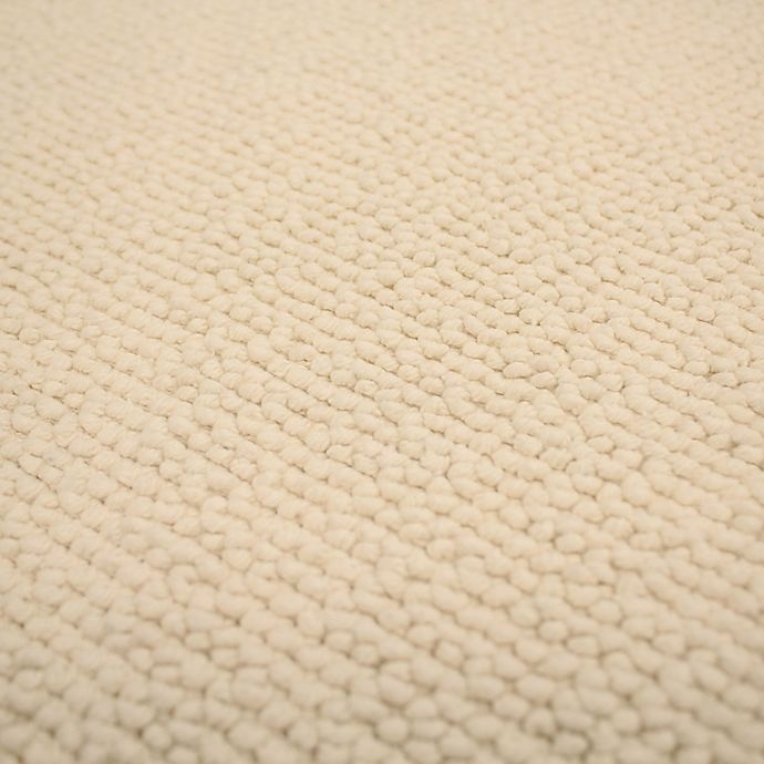 slide 4 of 4, Laura Ashley Reversible Crochet 17 x 24'' Bath Rug - Ivory'', 1 ct