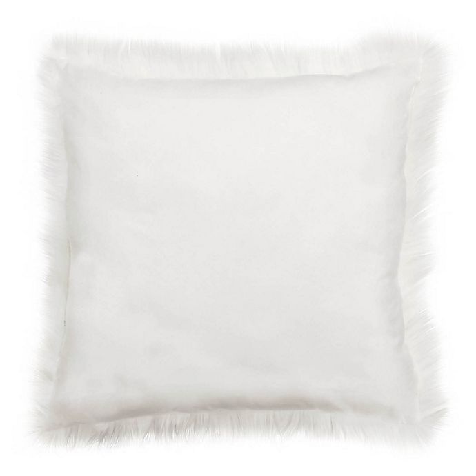 slide 3 of 4, Delta Jean Pierre Faux Fur Square Throw Pillow - White, 2 ct