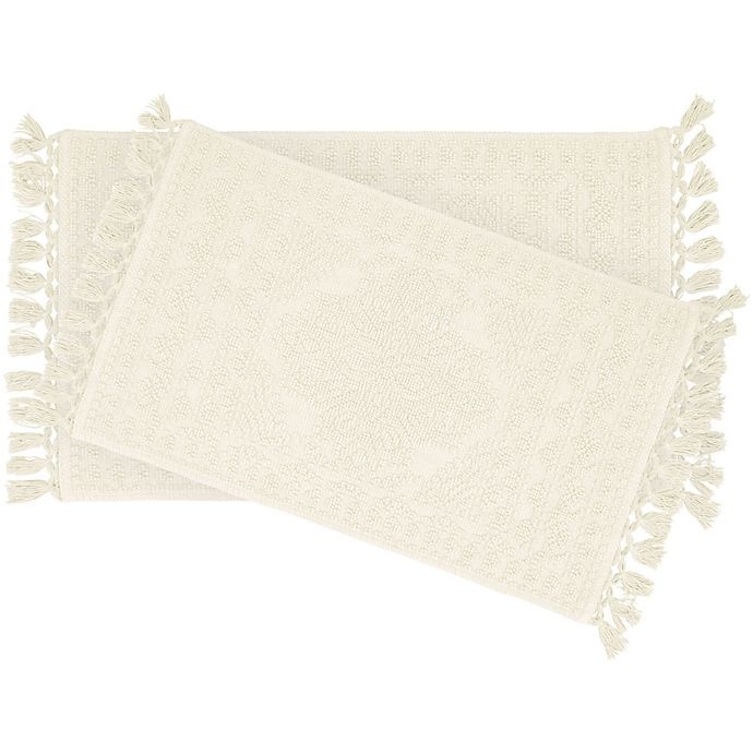 slide 1 of 3, French Connection Nellore Bath Rug Set - Ivory, 2 ct