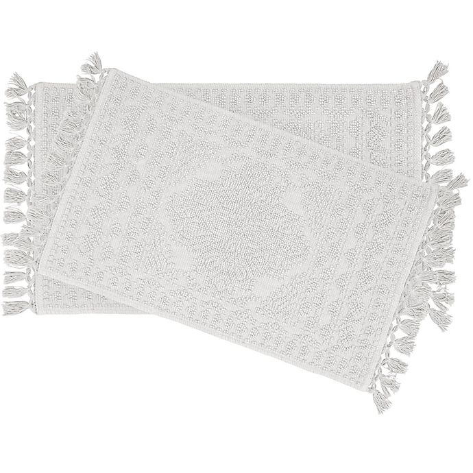 slide 1 of 3, French Connection Nellore Bath Rug Set - White, 2 ct