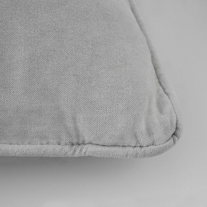 slide 3 of 3, French Connection Liam Velvet Oblong Throw Pillow - Light Grey, 1 ct