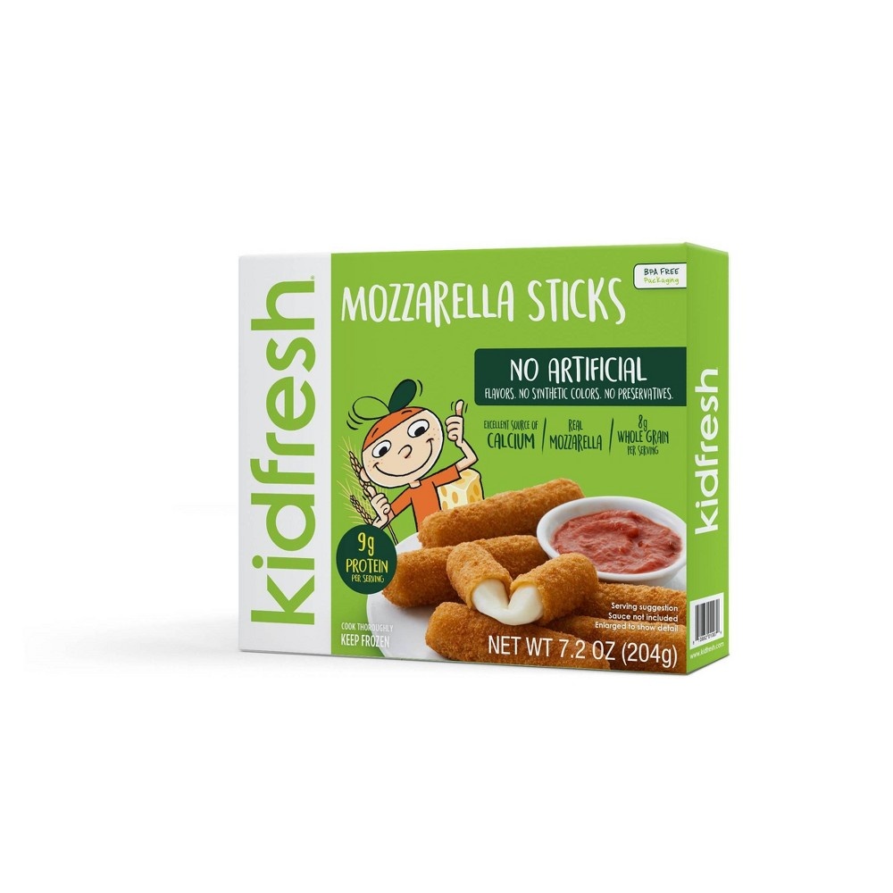 slide 2 of 2, Kidfresh Stringy Cheese Mozzarella Sticks, 7.2 oz