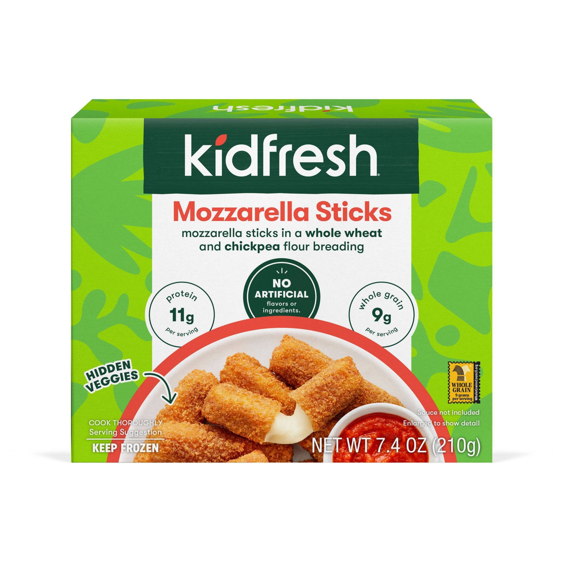 slide 1 of 2, Kidfresh Stringy Cheese Mozzarella Sticks, 7.2 oz