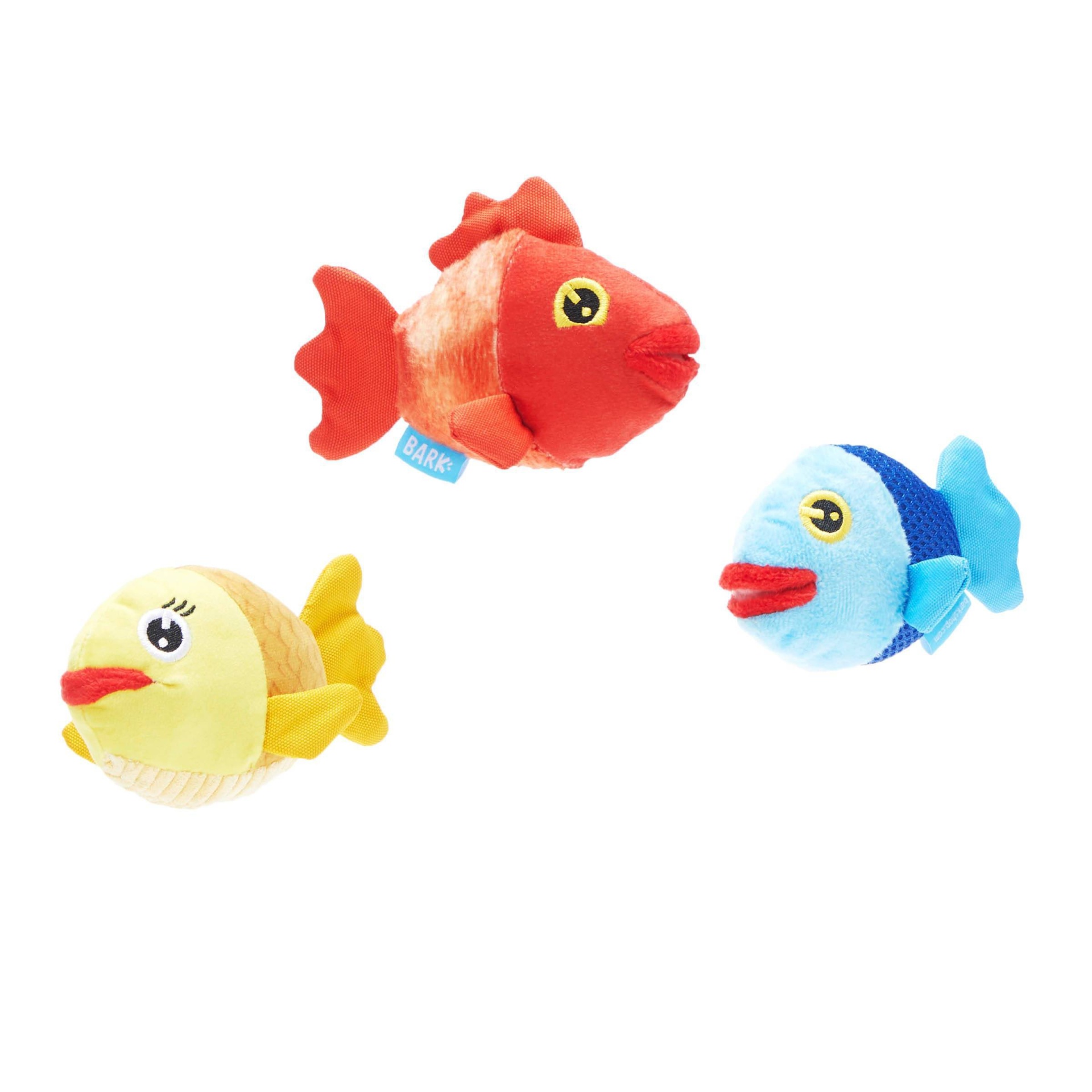 slide 1 of 6, BARK Fish School Dog Toy - The Groupers, 3 ct