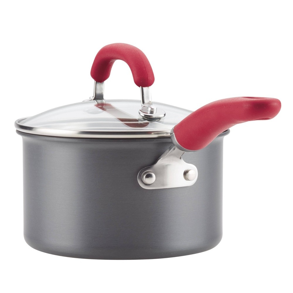 slide 5 of 9, Rachael Ray Nutrish Create Delicious Hard Anodized Nonstick Cookware Set Red Handle, 11 ct
