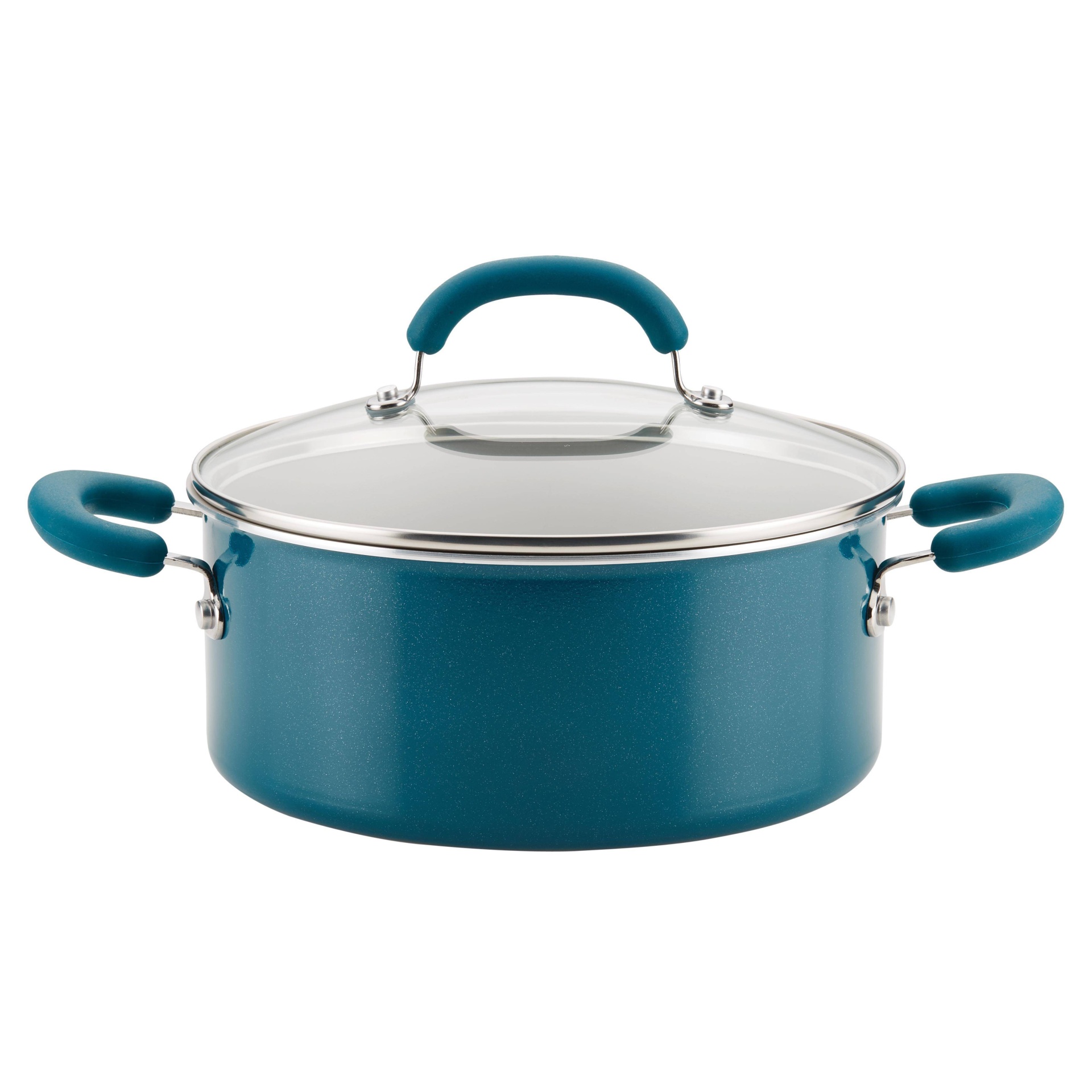 slide 1 of 4, Rachael Ray Create Delicious 5qt Aluminum Nonstick Dutch Oven with Lid Teal, 1 ct