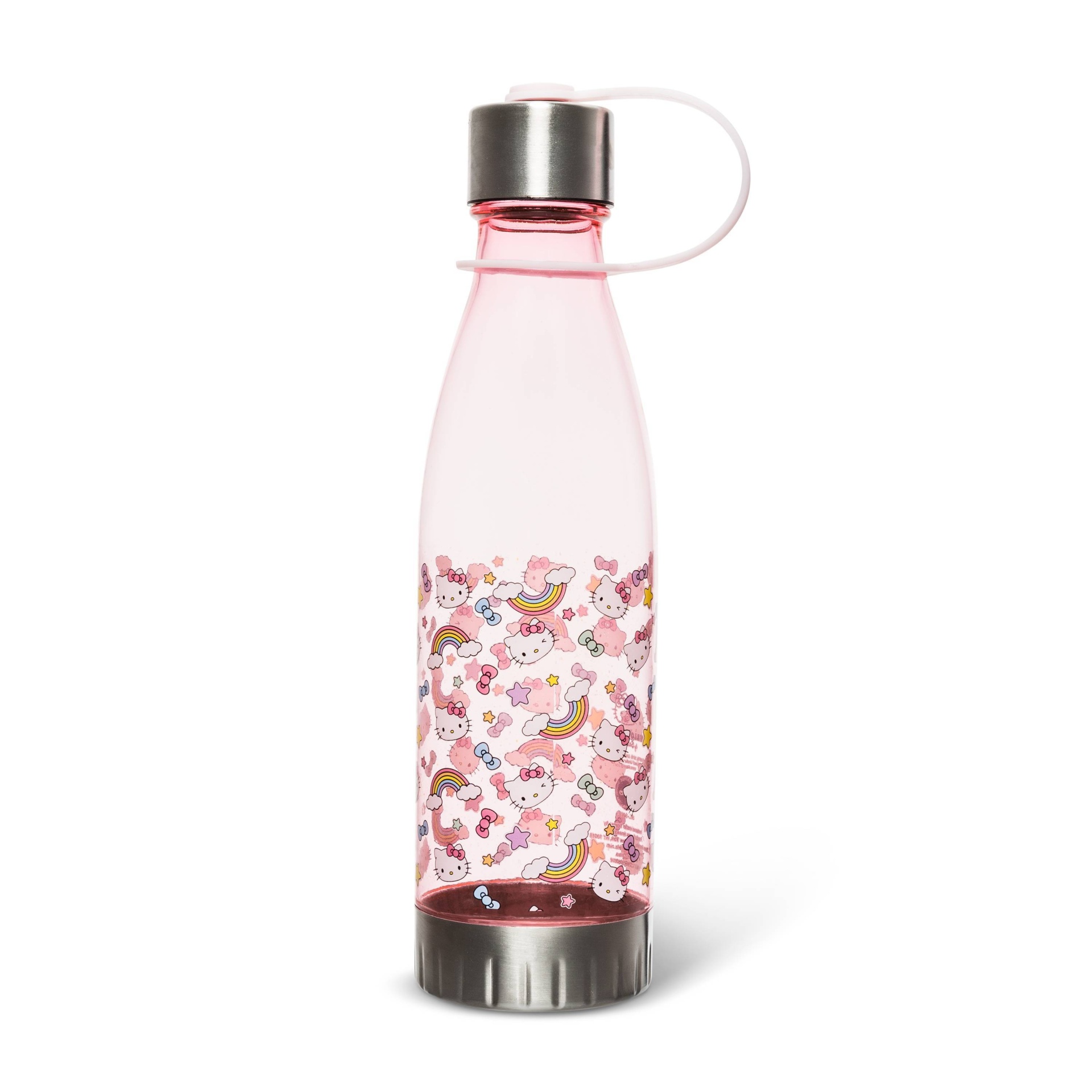 slide 1 of 1, Hello Kitty Plastic Tritan Water Bottle - Silver Buffalo, 20 oz