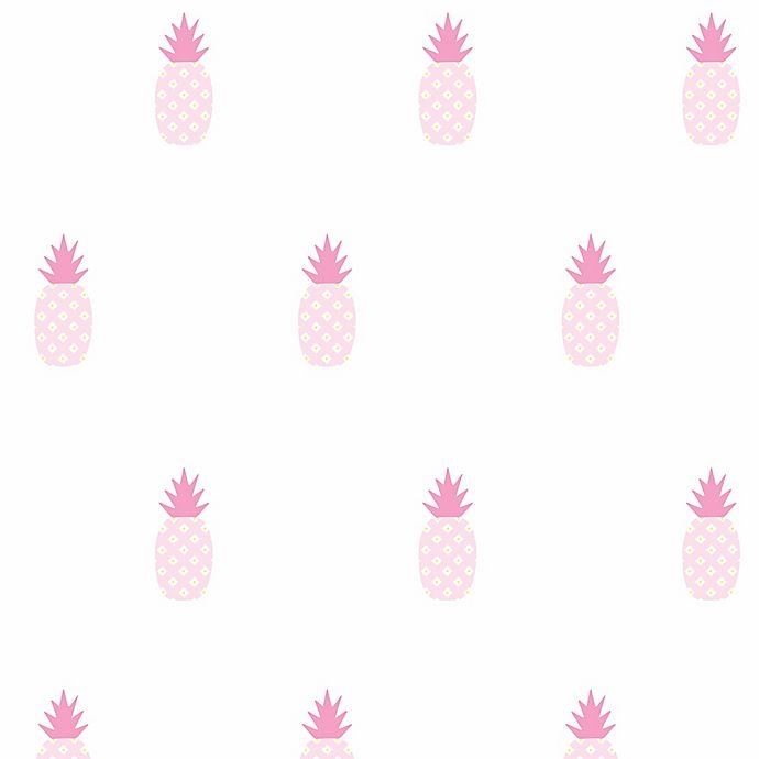 slide 2 of 5, Hello Spud Organic Cotton Jersey Pineapples Fitted Crib Sheet - Pink, 1 ct