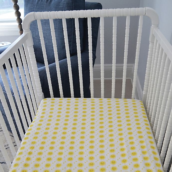 slide 3 of 3, Hello Spud Organic Cotton Jersey Sunshine Fitted Crib Sheet - Yellow, 1 ct