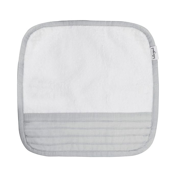 slide 2 of 3, Hello Spud Pintuck Organic Cotton Washcloths - Grey, 3 ct