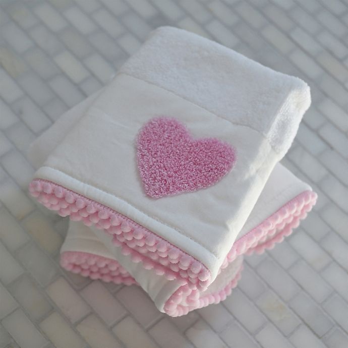 slide 4 of 5, Hello Spud Heart Boucle Organic Cotton Washcloths - Pink, 3 ct