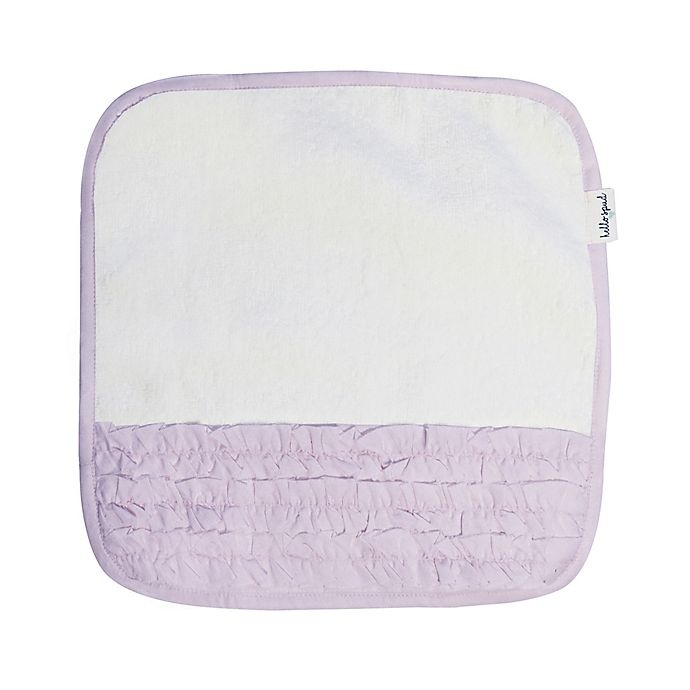 slide 2 of 3, Hello Spud Petite Ruffle Organic Cotton Washcloths - Lavender, 3 ct