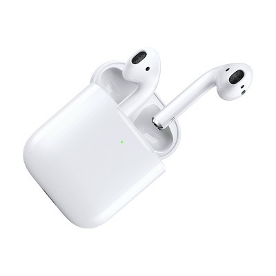 slide 1 of 3, Apple AirPods True Wireless Bluetooth Headphones (2nd Generation) with Wireless Charging Case, 1 ct