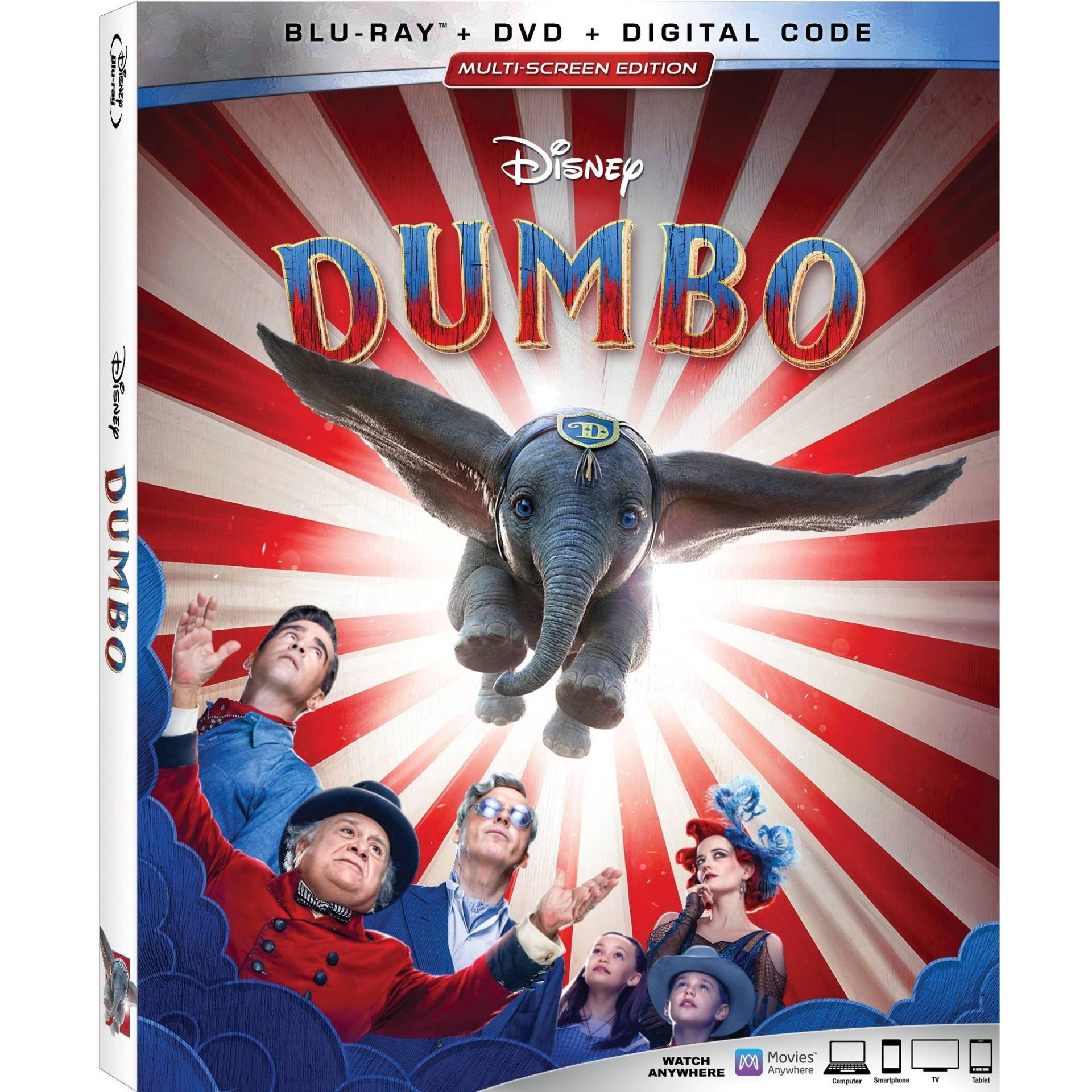 slide 1 of 2, Disney Dumbo (Live Action) (Blu-ray + DVD + Digital), 1 ct