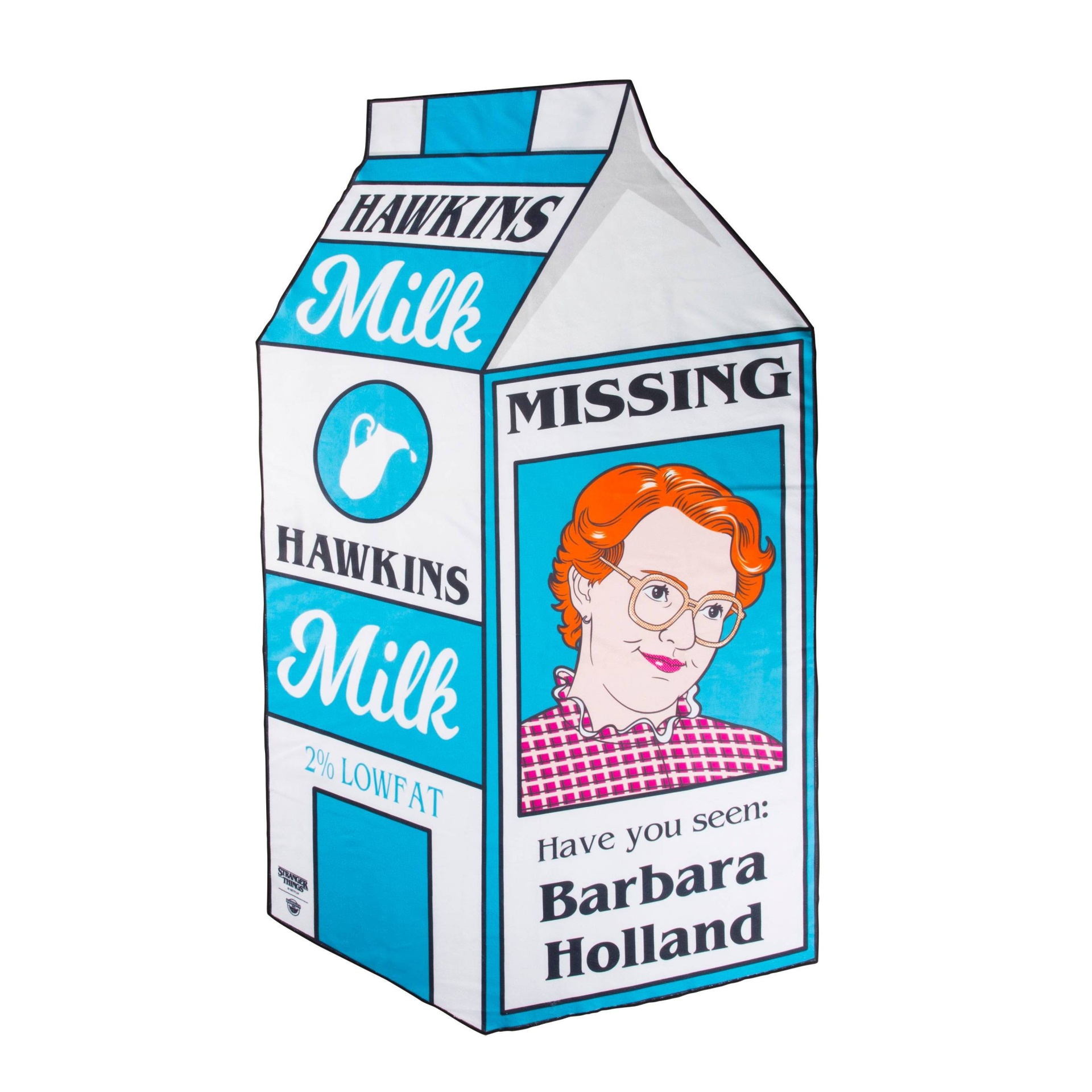 slide 1 of 1, BigMouth Inc.Stranger Things Missing Milk Carton Beach Blanket, 1 ct