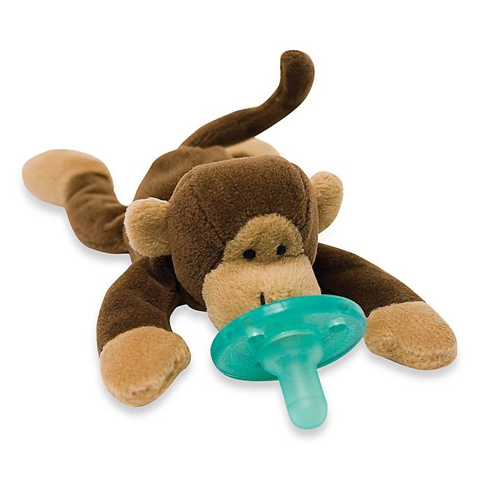 slide 1 of 3, WubbaNub Monkey Infant Pacifier, 1 ct