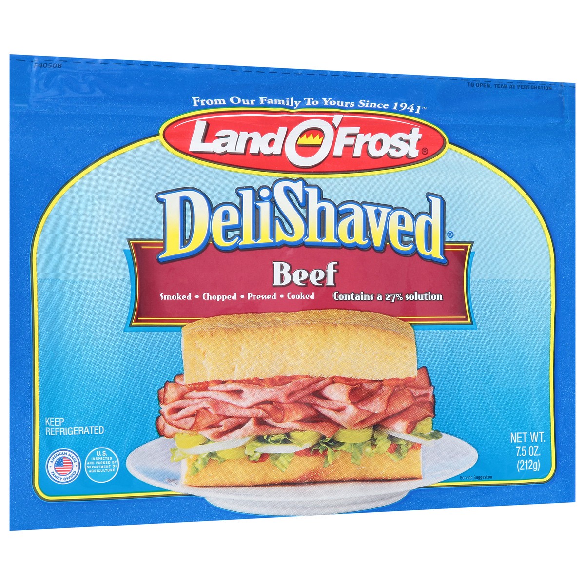 slide 2 of 9, Land O' Frost Land O Frost Deli Shaved Beef Lunchmeat, 7.5 oz
