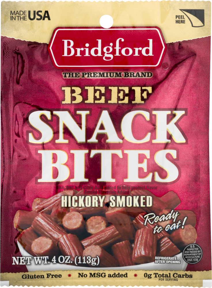 slide 1 of 3, Bridgford Beef Snack Bites, 4 oz