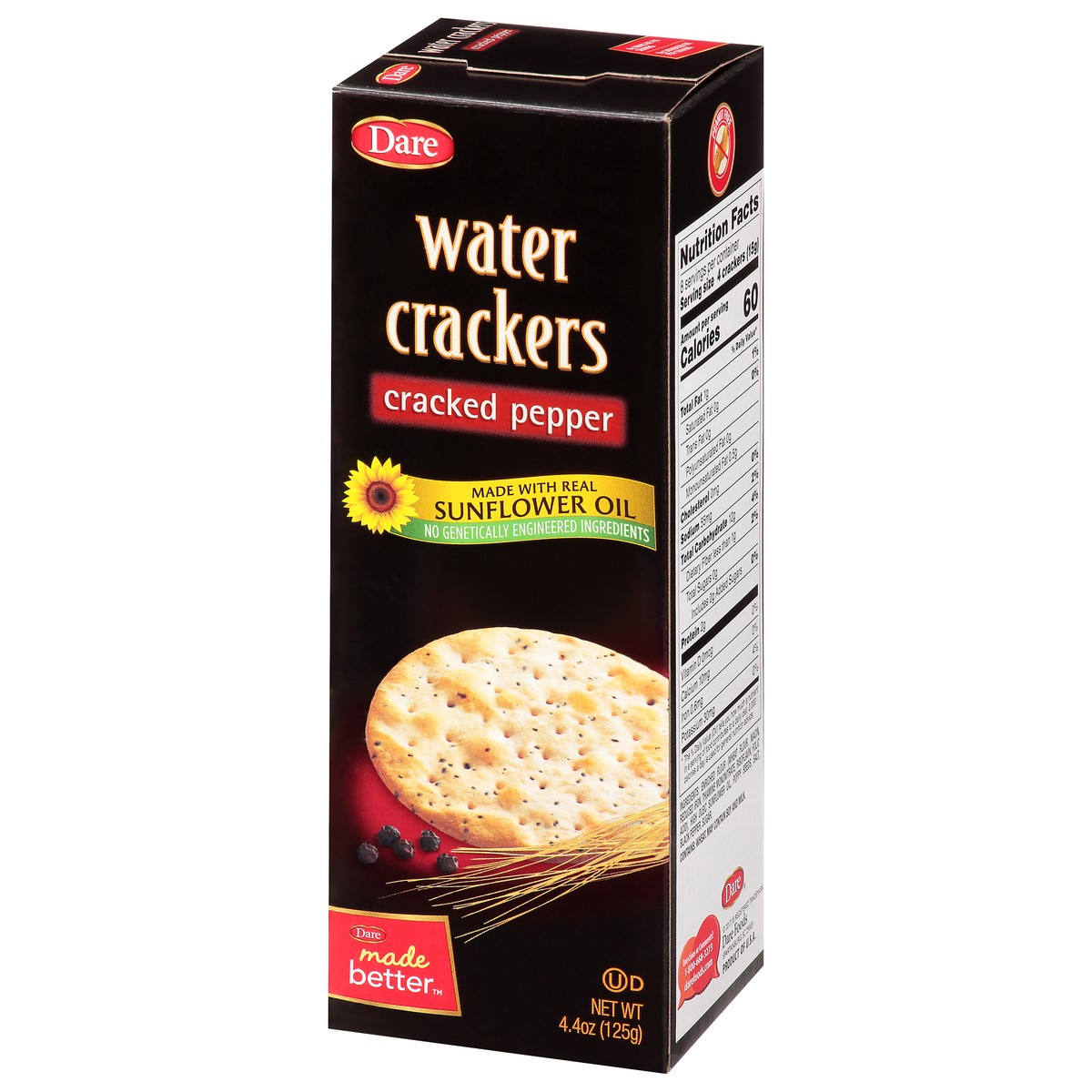 slide 5 of 10, Dare Cracked Pepper Water Crackers 4.4 oz, 4.4 oz