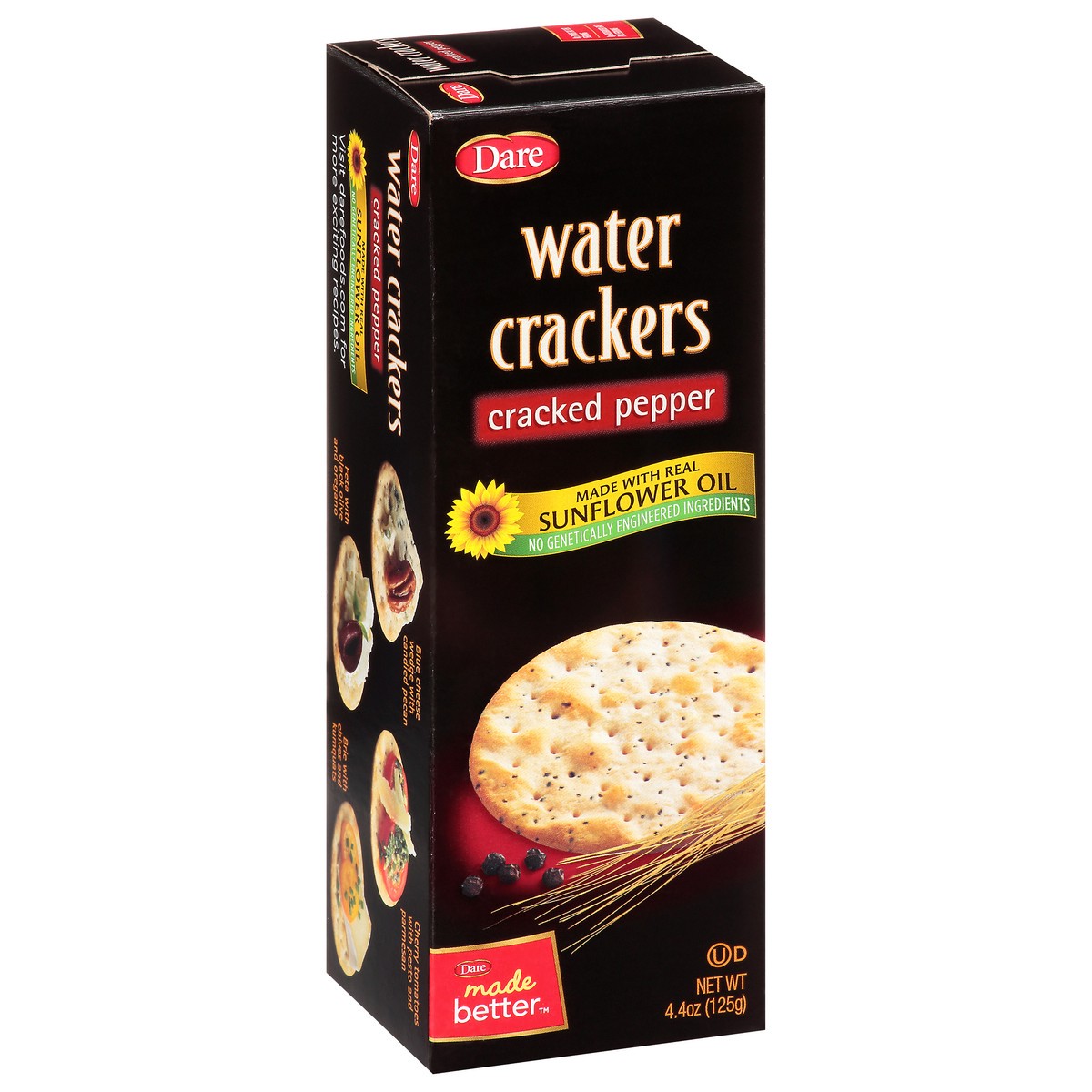 slide 4 of 10, Dare Cracked Pepper Water Crackers 4.4 oz, 4.4 oz