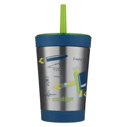 Contigo 12oz Stainless Steel Math Kids Spill-Proof Tumbler with Straw