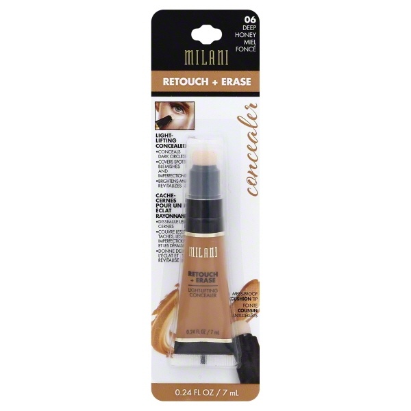 slide 1 of 1, Milani RETOUCH + ERASE LightLifting Concealer Deep Honey, 0.26 oz