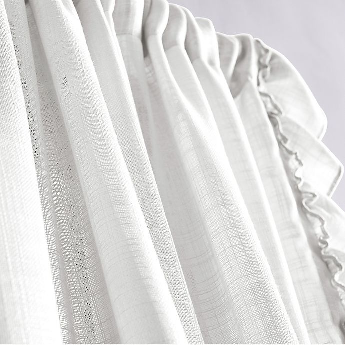 slide 2 of 2, Peri Home Sadie Pole Top Window Curtain Panel - White, 95 in