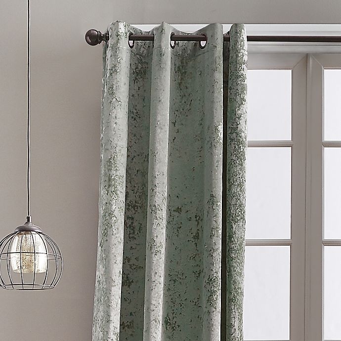 slide 3 of 4, Bedeck Cairo Grommet Window Curtain Panel - Jade, 84 in