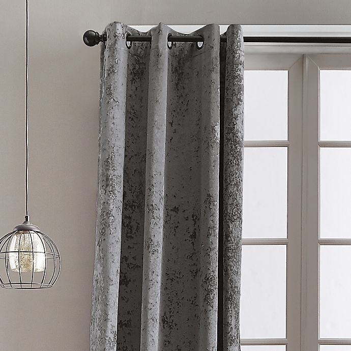 slide 3 of 4, Bedeck Cairo Grommet Window Curtain Panel - Platinum, 108 in