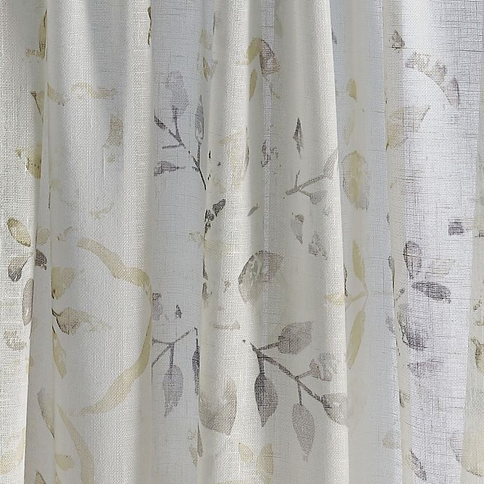 slide 3 of 5, Peri Home Dayna Print Rod Pocket Window Curtain Panel - Linen, 84 in