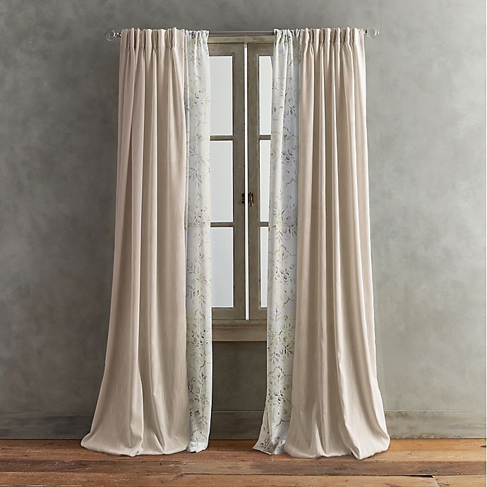 slide 4 of 5, Peri Home Dayna Print Rod Pocket Window Curtain Panel - Linen, 84 in