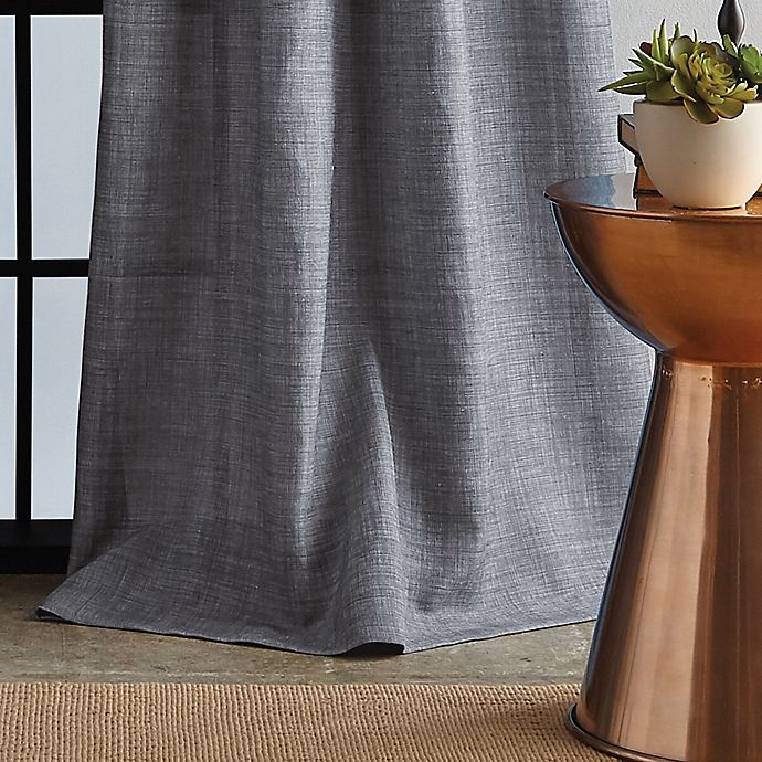 slide 3 of 3, Bedeck Juma Solid Grommet Window Curtain Panel - Grey, 95 in