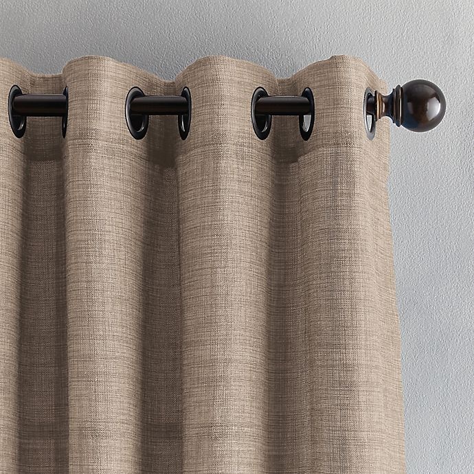 slide 2 of 3, Bedeck Juma Solid Grommet Window Curtain Panel - Linen, 84 in