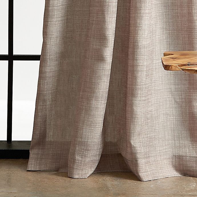 slide 3 of 3, Bedeck Juma Solid Grommet Window Curtain Panel - Linen, 84 in