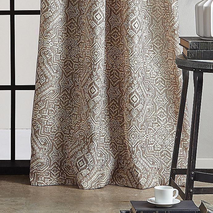 slide 3 of 3, Bedeck Juma Print Grommet Window Curtain Panel - Linen, 63 in