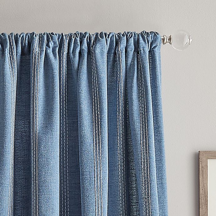 slide 2 of 2, Peri Home Eastman Rod Pocket Window Curtain Panel - Indigo, 95 in