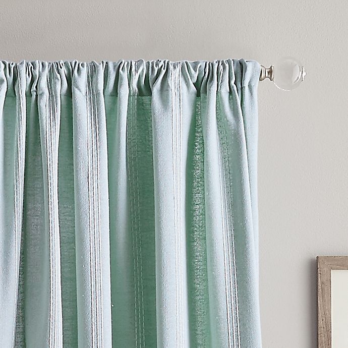 slide 2 of 2, Peri Home Eastman Rod Pocket Window Curtain Panel - Aqua, 84 in